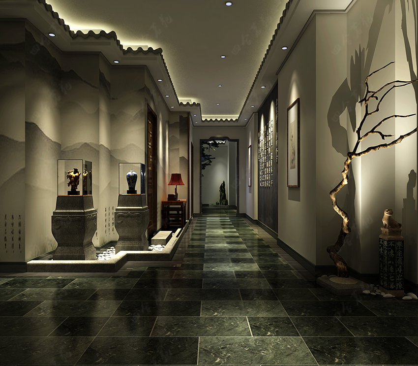 如夢如幻的中式茶樓裝修環(huán)境----[四合茗苑](圖文)